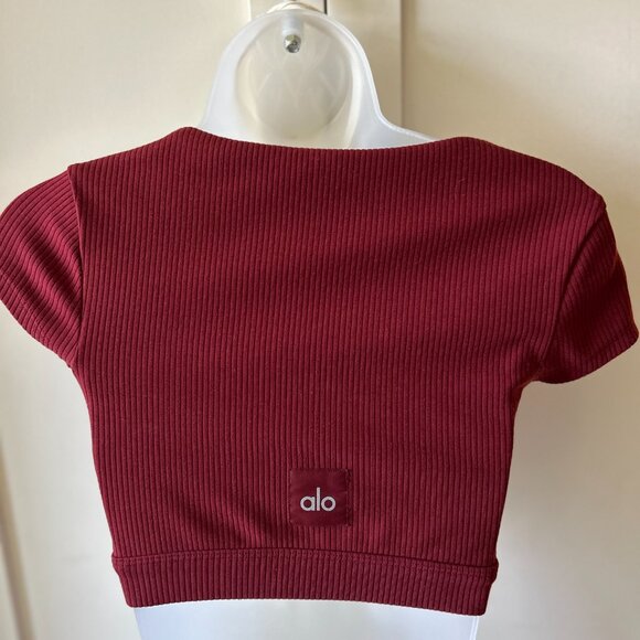 Alo Yoga Blissful Henley Bra Top - Picture 1 of 7